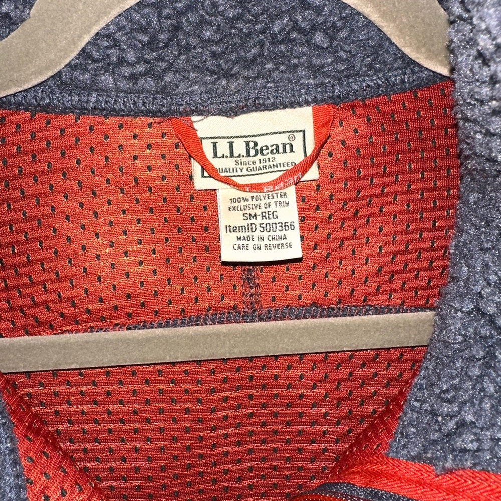 Vintage L.L. Bean Sherpa Jacket with Orange Accents - Picture 2 of 5